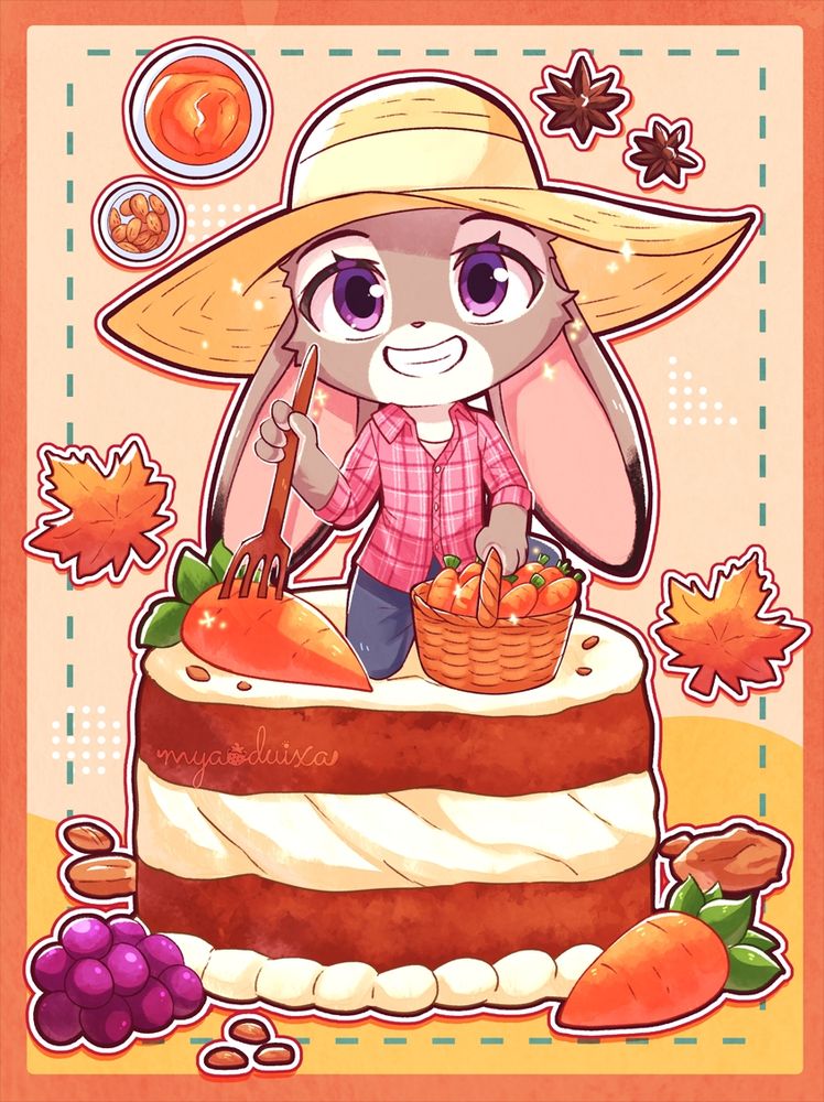 Judy Hopps and carrot cake