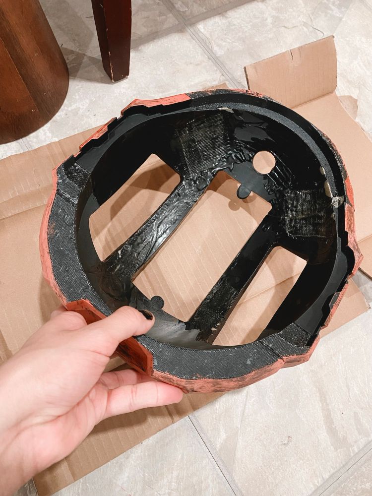 The under air of the top half, but the fibreglass is fully dried and cured.