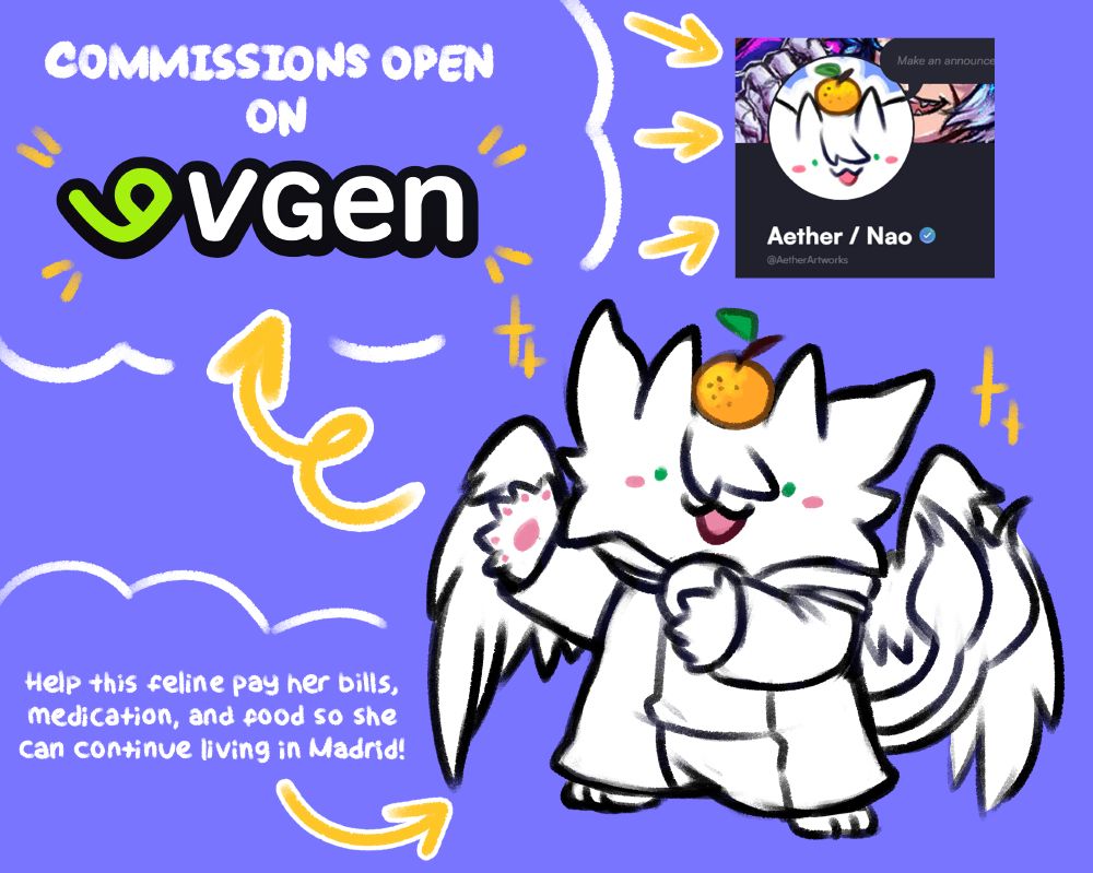 Lil Aether is promoting the vgen because the commissions are open!