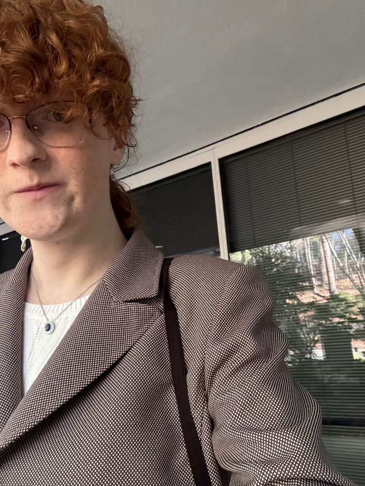 Selfie in a women’s blazer :> 