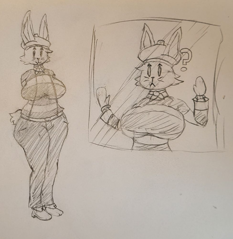 tall rabbit mime oc