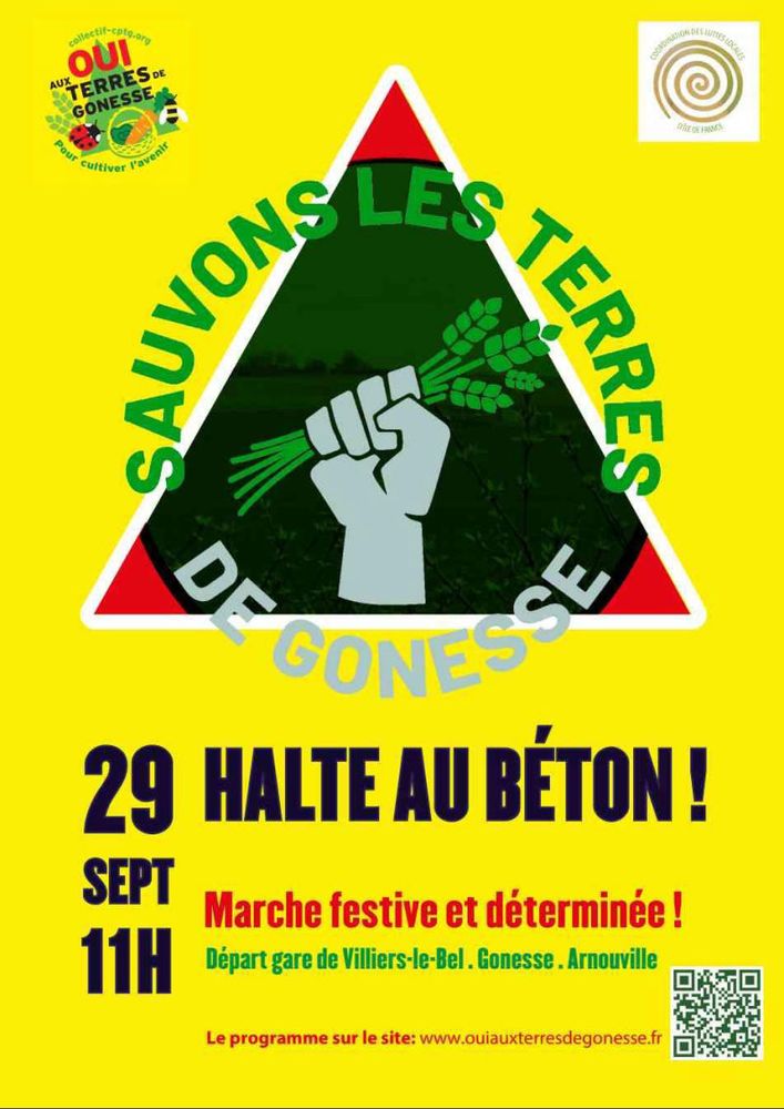 Marche pour les Terres de Gonesse dimanche 29