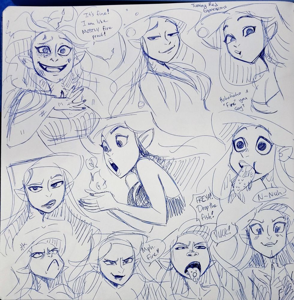 Freya facial expressions based off Turing Red