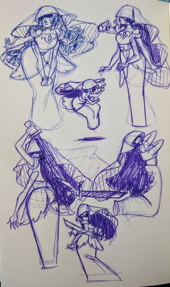Six pose gestures of a gem fusion OC, Taaffeite.