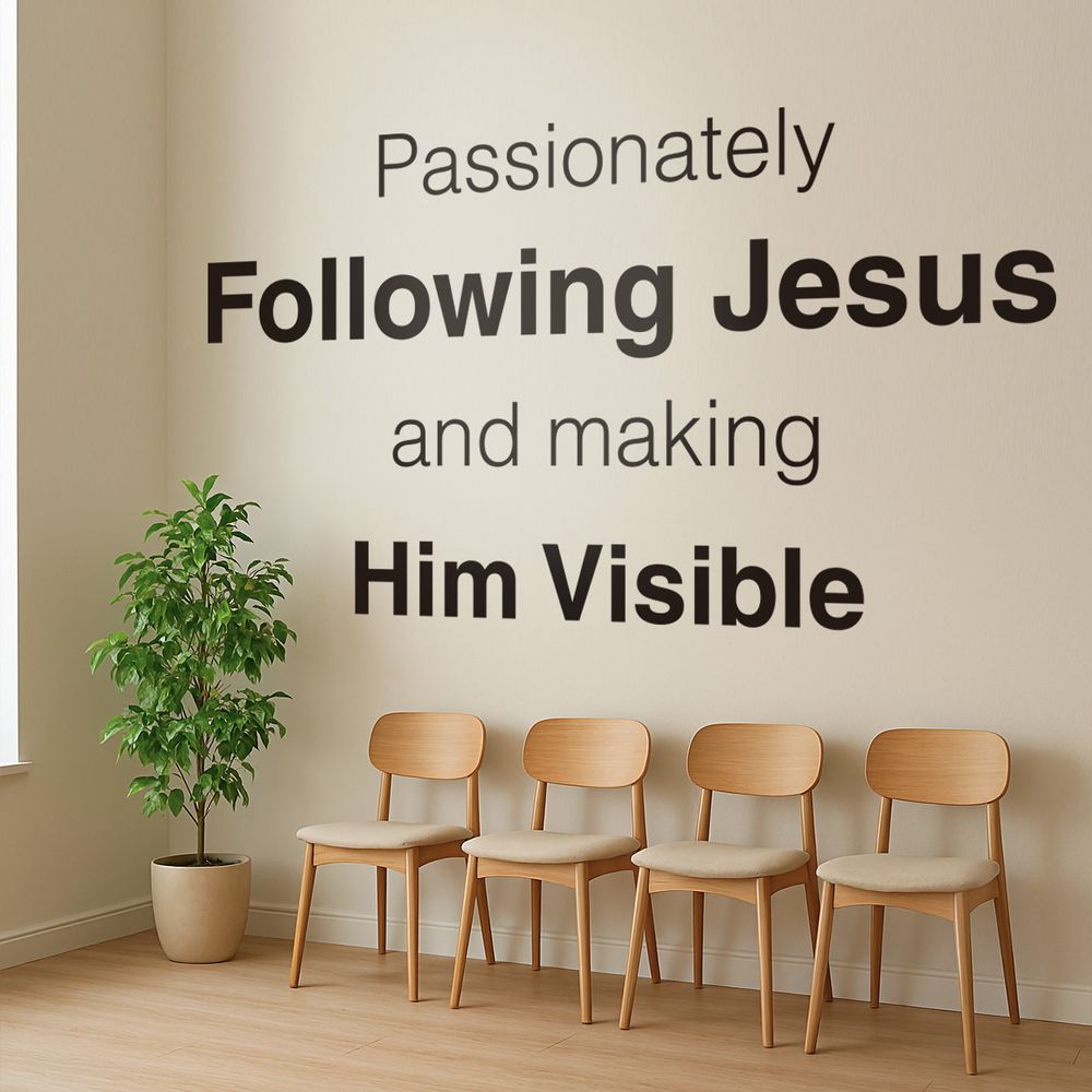 Faith Wall Decal Passionately Following Jesus Quote Vinyl Christian Home Decor Minimalist Inspirational Scripture Art 