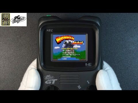 Bomberman (1990) NEC PC Engine GT (TurboExpress) Handheld Gameplay