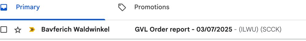 Gmail inbox showing a suspicious email from "Bavferich Waldwinkel"