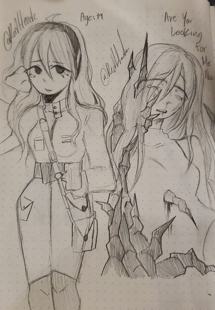 Before the tragedy (right drawing, tw: mild gore?) 