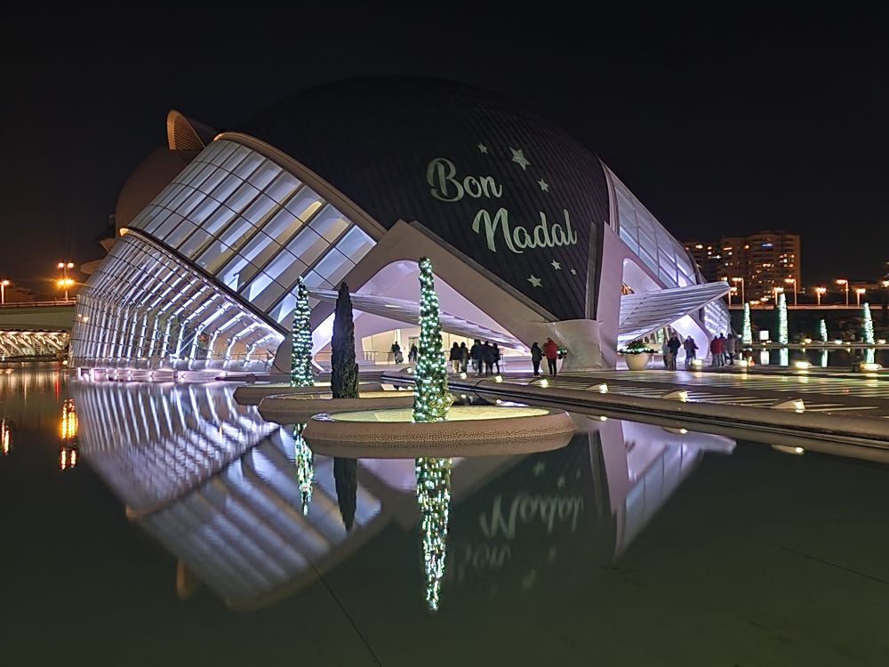 Arte and Sciences Complex at Christmas- Valencia Spain