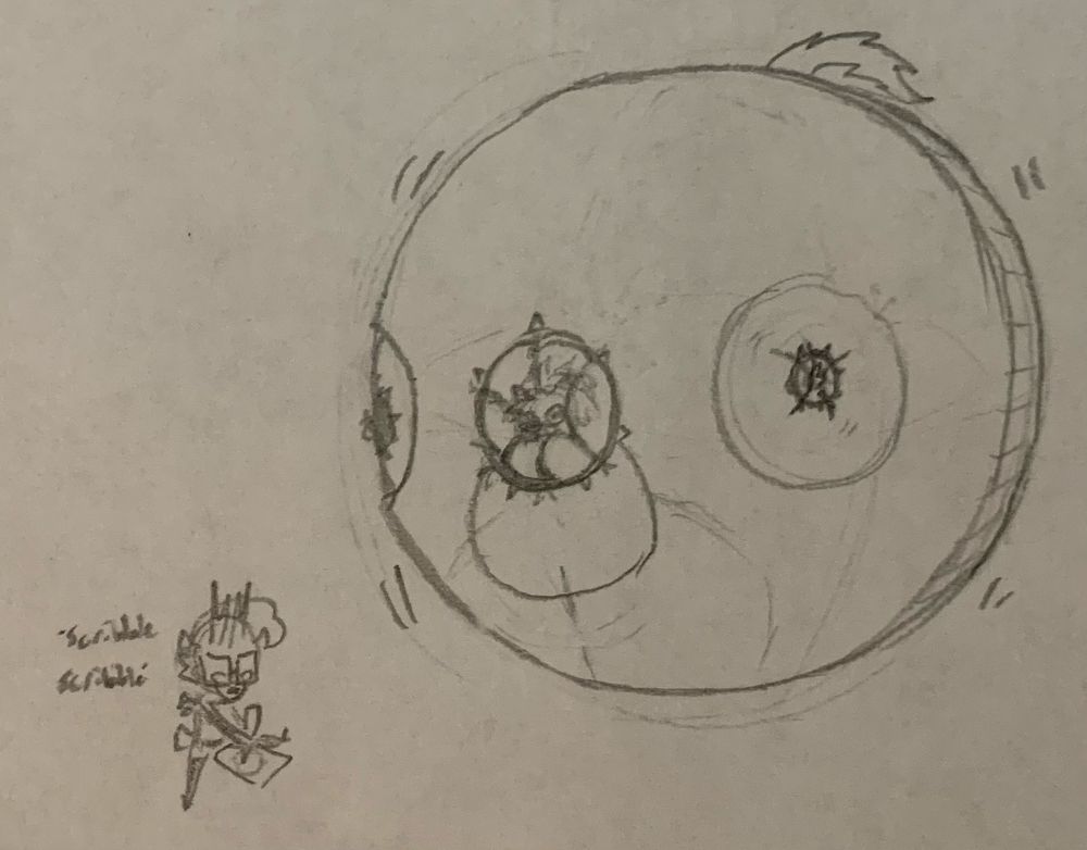 *cut to later; the dog is a massive ball and the deer is scribbling away*