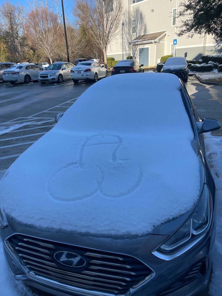 Drew dicks in snow on cars