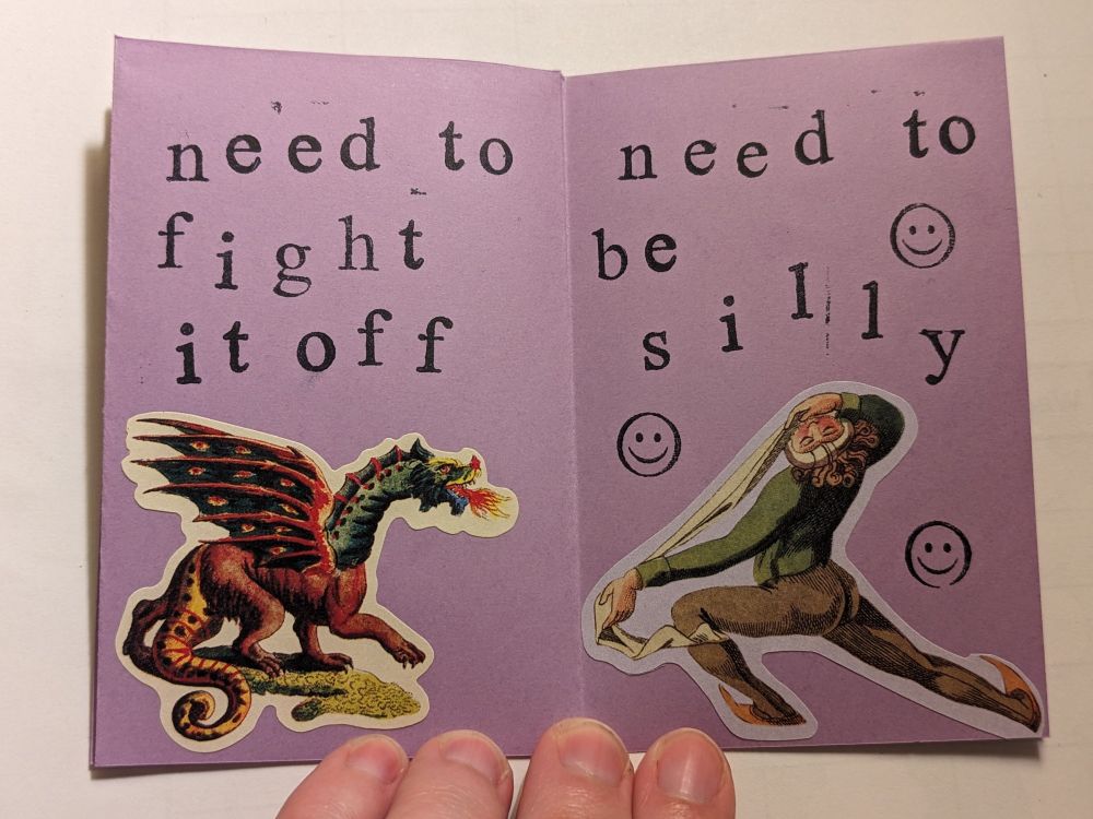 "need to fight it off" "need to be silly"