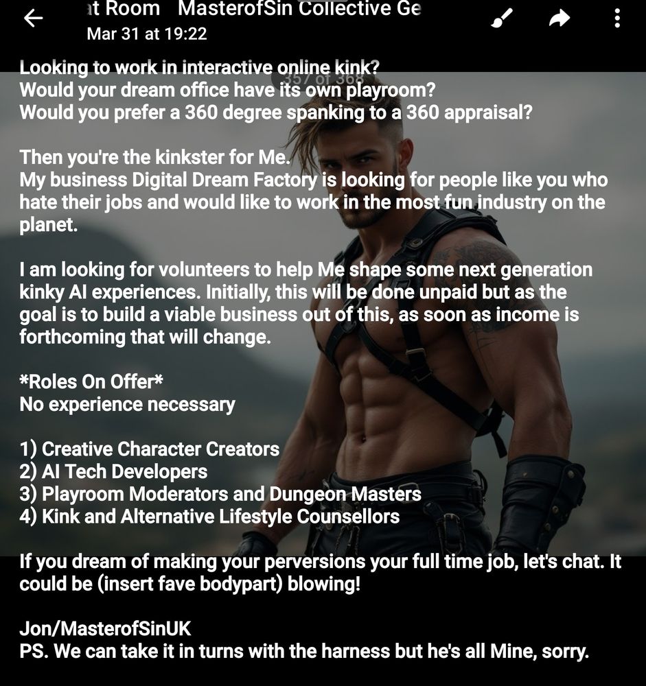 Text of an ad