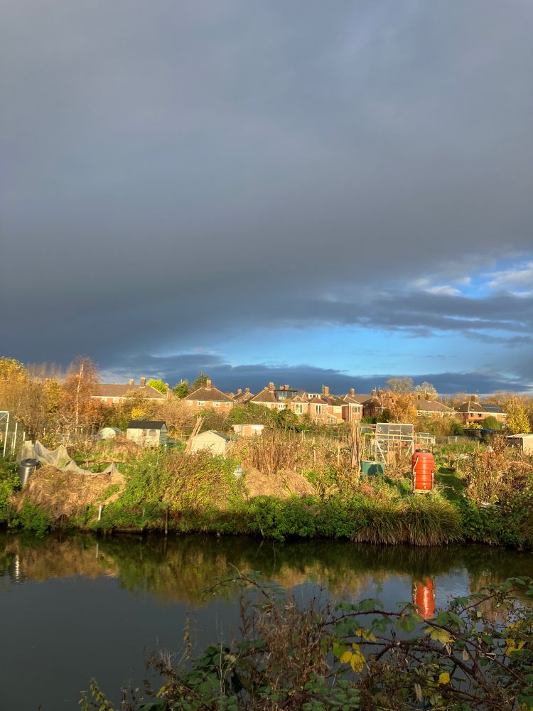 village in late afternoon