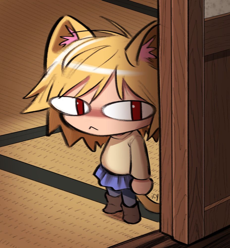 neco-arc based on turbo granny's iconic side eye from dandadan