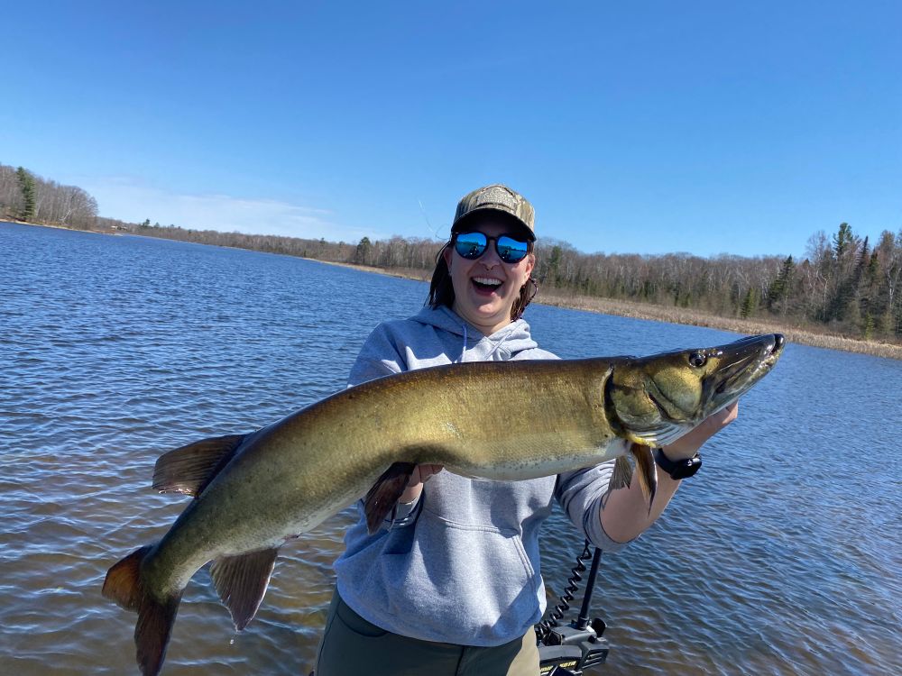 42” musky caught on hook and line