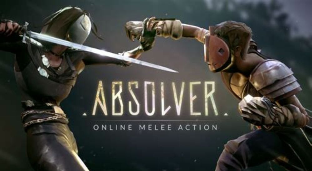Affiche d'Absolver, montrant deux combattants face à l'autre 
