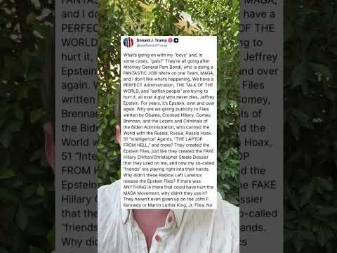 Trump makes PANICKED POST about EPSTEIN
