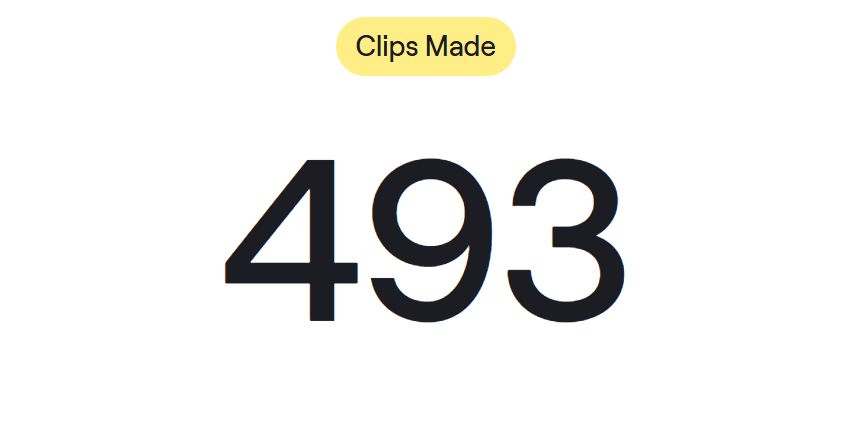 clips made this year: 493