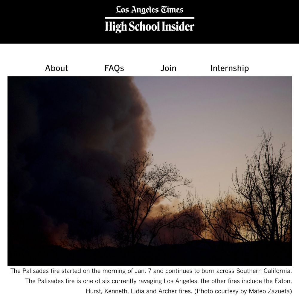 Article from the LA Times' High School Insider - How the Southern California wildfires affect high school students’ mental health