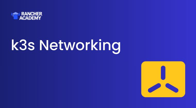 New course on Rancher Academy named k3s networking with the k3s project logo.
