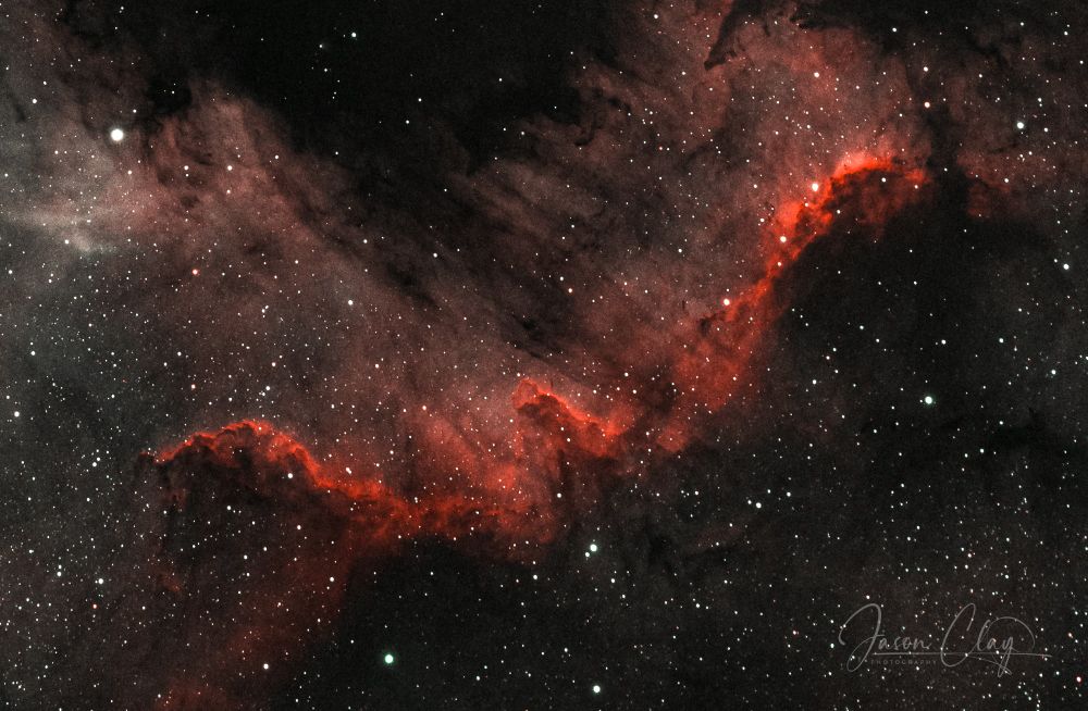 The Cygnus wall, a part of the larger North America Nebula. 