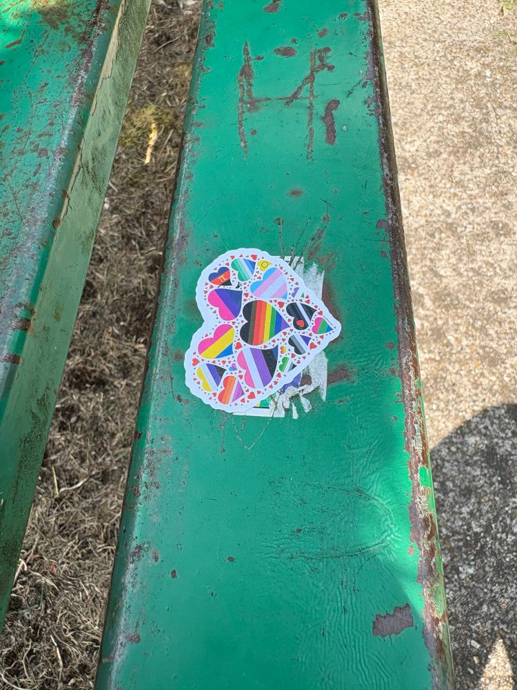 Another pride sticker over the top of the other one, just to be doubly sure, and make the ‘opponent’ feel like a double wanker. 