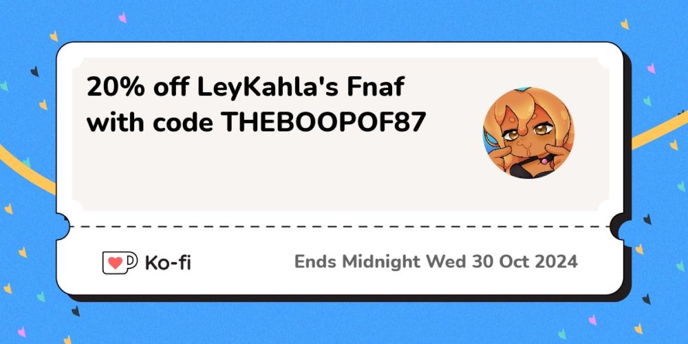 20% discount off LeyKahla's Fnaf