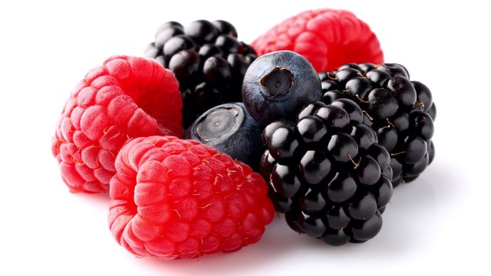 raspberries, blueberries and similar