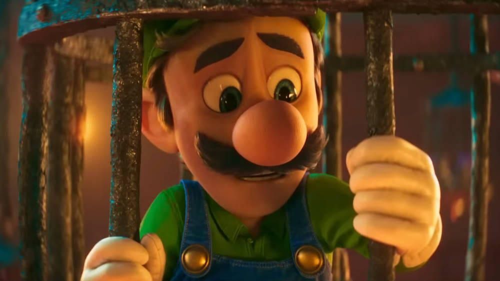 A photo depicting Luigi in a cage