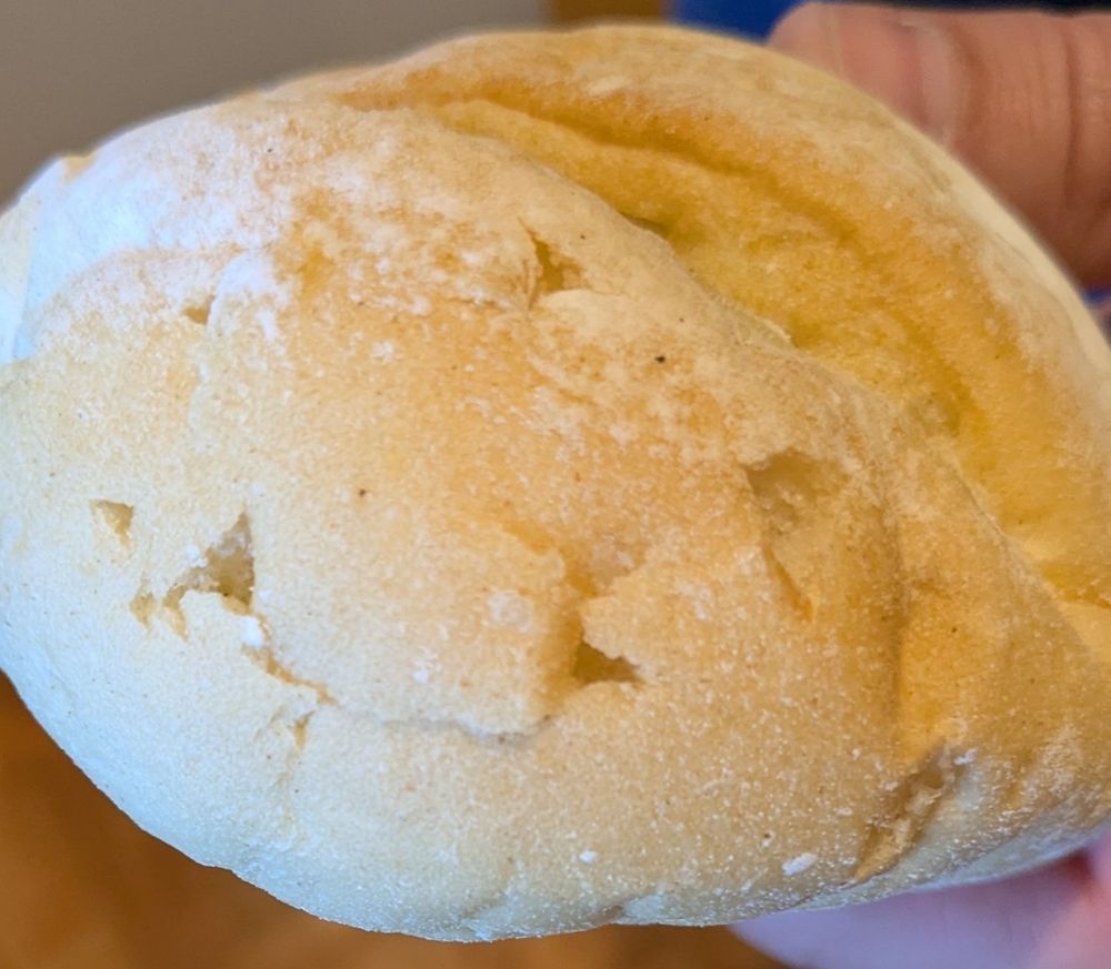 Bun with puncture marks