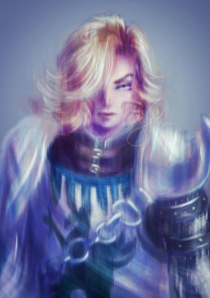 Leon Belmont from Castlevania: Lament of Innocence. He's staring very intently at you...
Painted in 2020 in FireAlpaca 