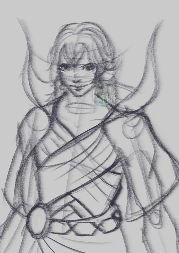 Sketch of Kam'lanaut from Final Fantasy 11 smirking at you.
Done in Krita by Jasmint.