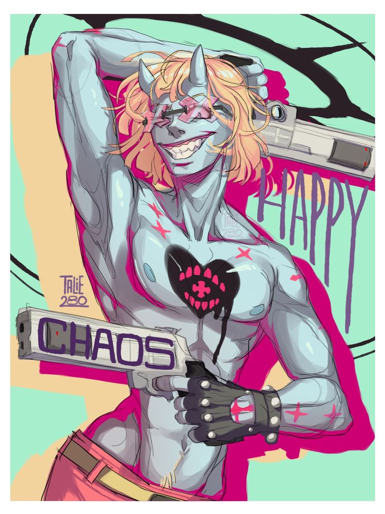Happy Chaos from guilty gear strive (most honest and balanced character in any fighting game ever made, canonically)