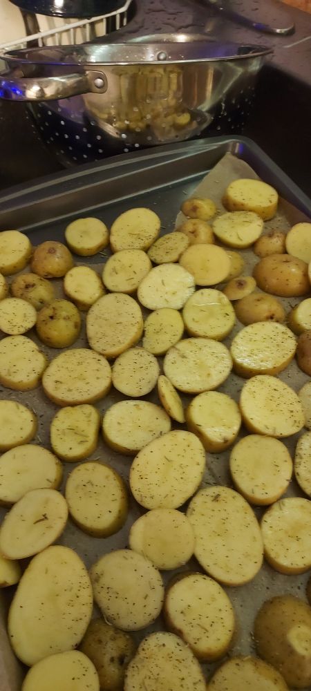 roasting taters ready for the oven