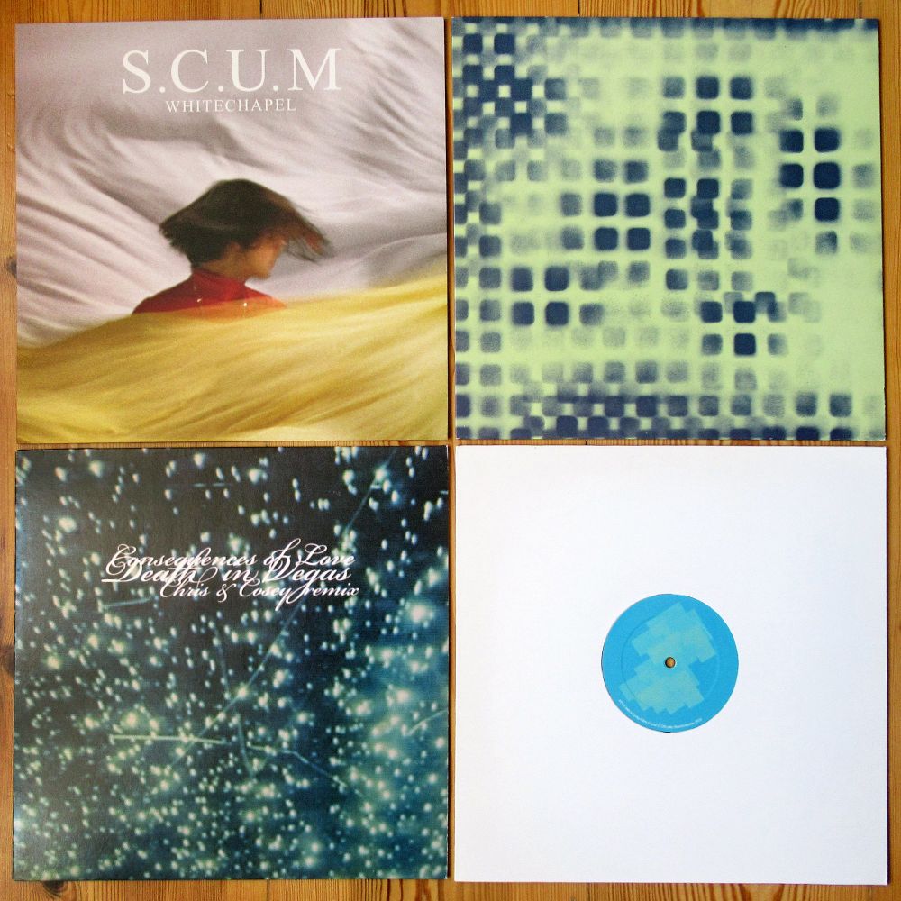 S.C.U.M – Whitechapel / Blindness / Whitechapel (Carter Tutti Remix) / Whitechapel (Single Version) (2011) // Nisennenmondai – #6 / #6 (Chris Carter Remix) (2016) // Death In Vegas w/ Sasha Grey – Consequences Of Love / Consequences Of Love (Chris & Cosey Remix) (2016) // Factory Floor – Remix Series 2 (Lying - Chris Carter / A Wooden Box - FF) (2010)