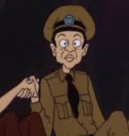 Animated drawing of Don Knotts from Scooby Doo