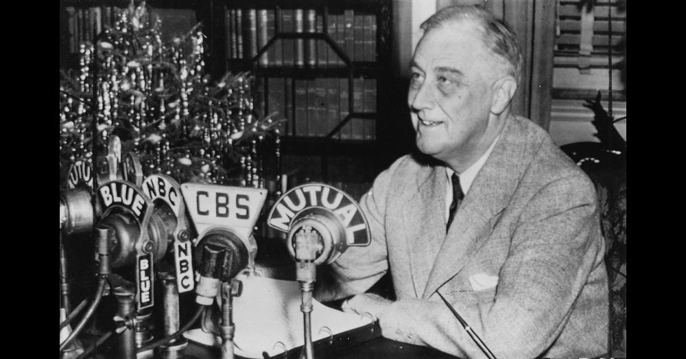 FDR making his Christmas Eve address in 1942