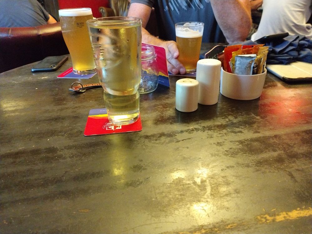 Local beers at the Station Inn, Ribblehead.