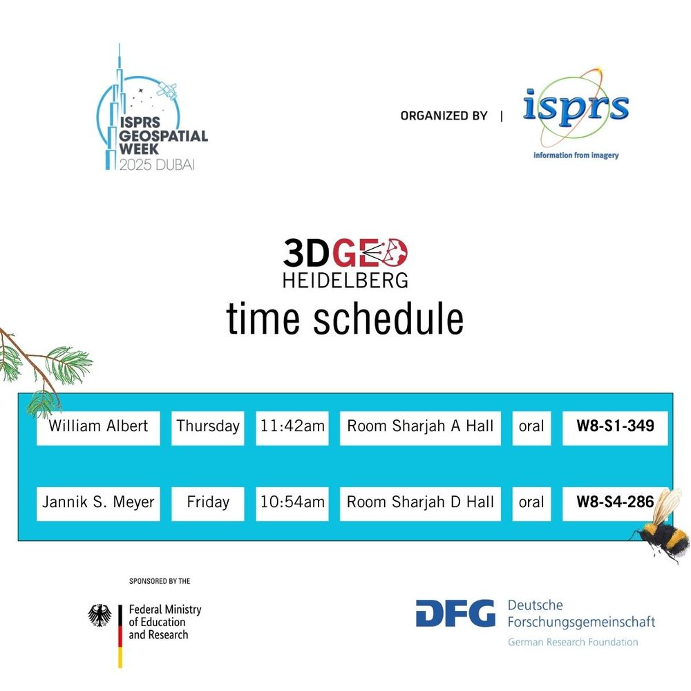 Picture with the presenter names, time slots and locations of the two talks advertised in the post. Includes Logos of the conference and funders
