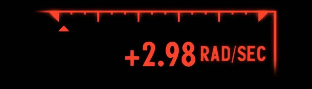 Geiger counter from Fallout New Vegas, it reads:
+2.98 RAD/SEC