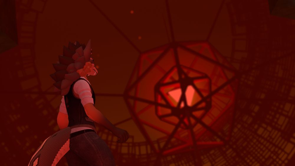 Picture of the main Heart of the world, with an angled rear shot of the night stalker character.