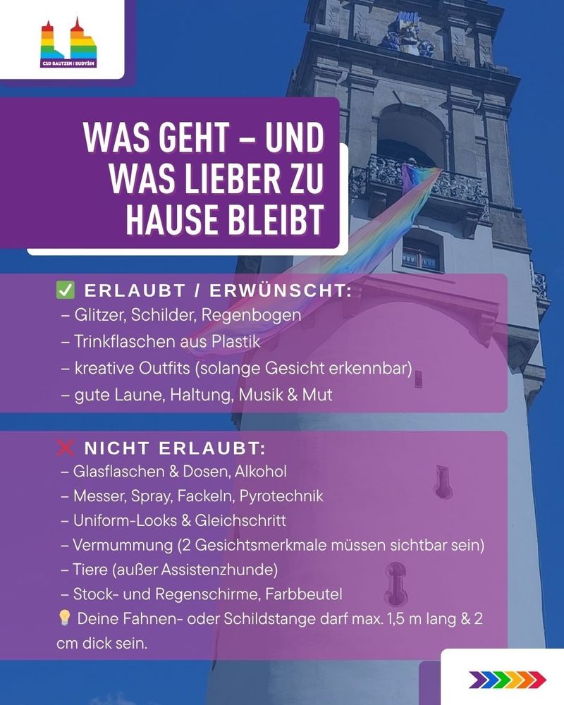Sicherheitshinweise zum CSD Bautzen