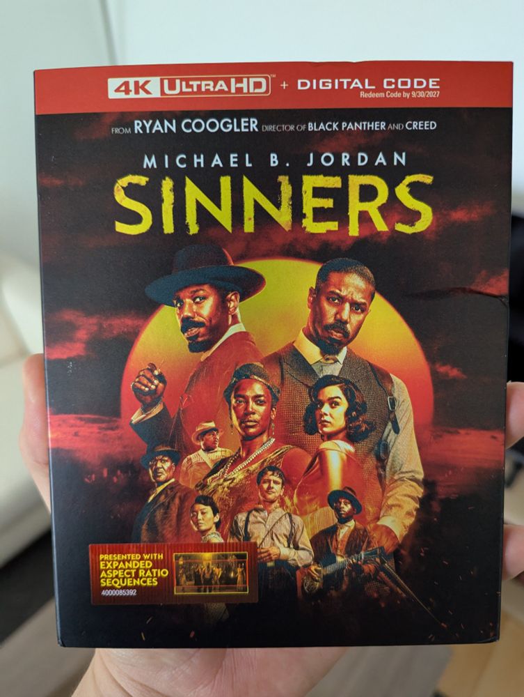 Picture of the 4k bluray of Sinners. 