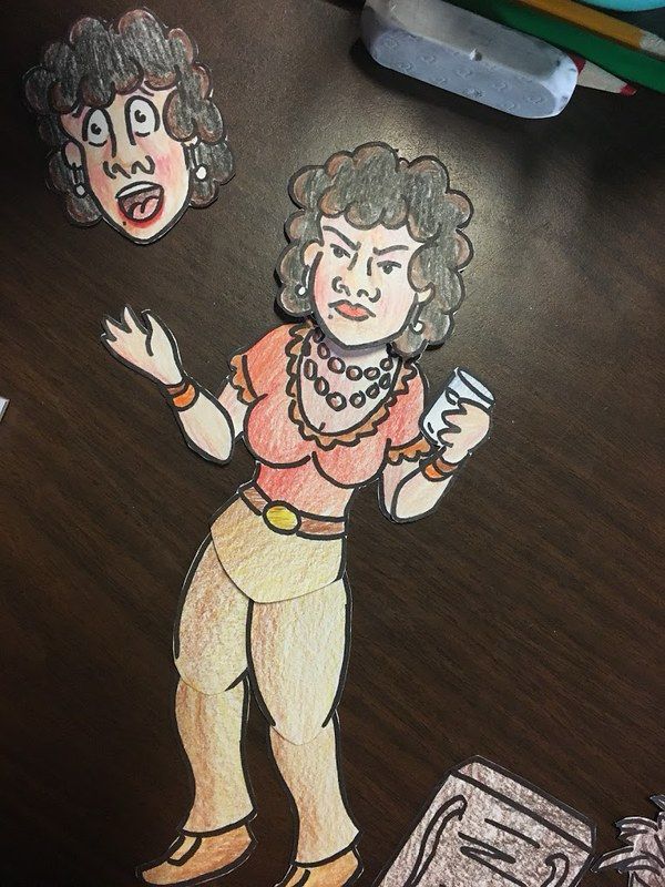 Stop motion paper puppet of Creepshow’s Adrian Barbeau. 