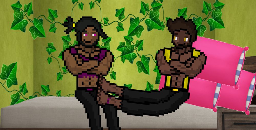 Kwame places both feet on Hakim’s lap, giving them the go-to to play with his feet.