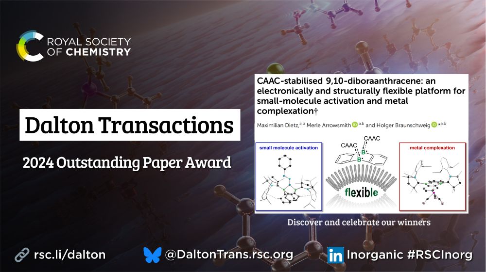 Dalton Transactions promotion graphic for the 2024 Outstanding Paper award.