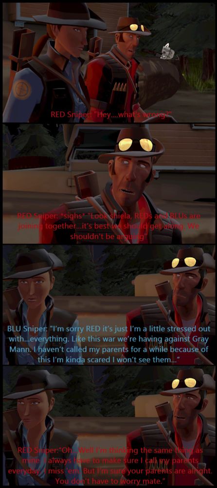 No clue what to name this comic is just about two snipers chatting over their situation/feelings nothing much (just got bored tho)