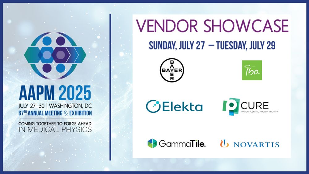 A graphic displaying the logos of AAPM and the logos of the vendors participating in the Vendor Showcase