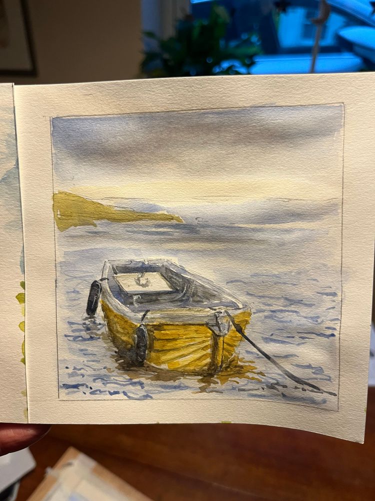 Watercolour of a boat